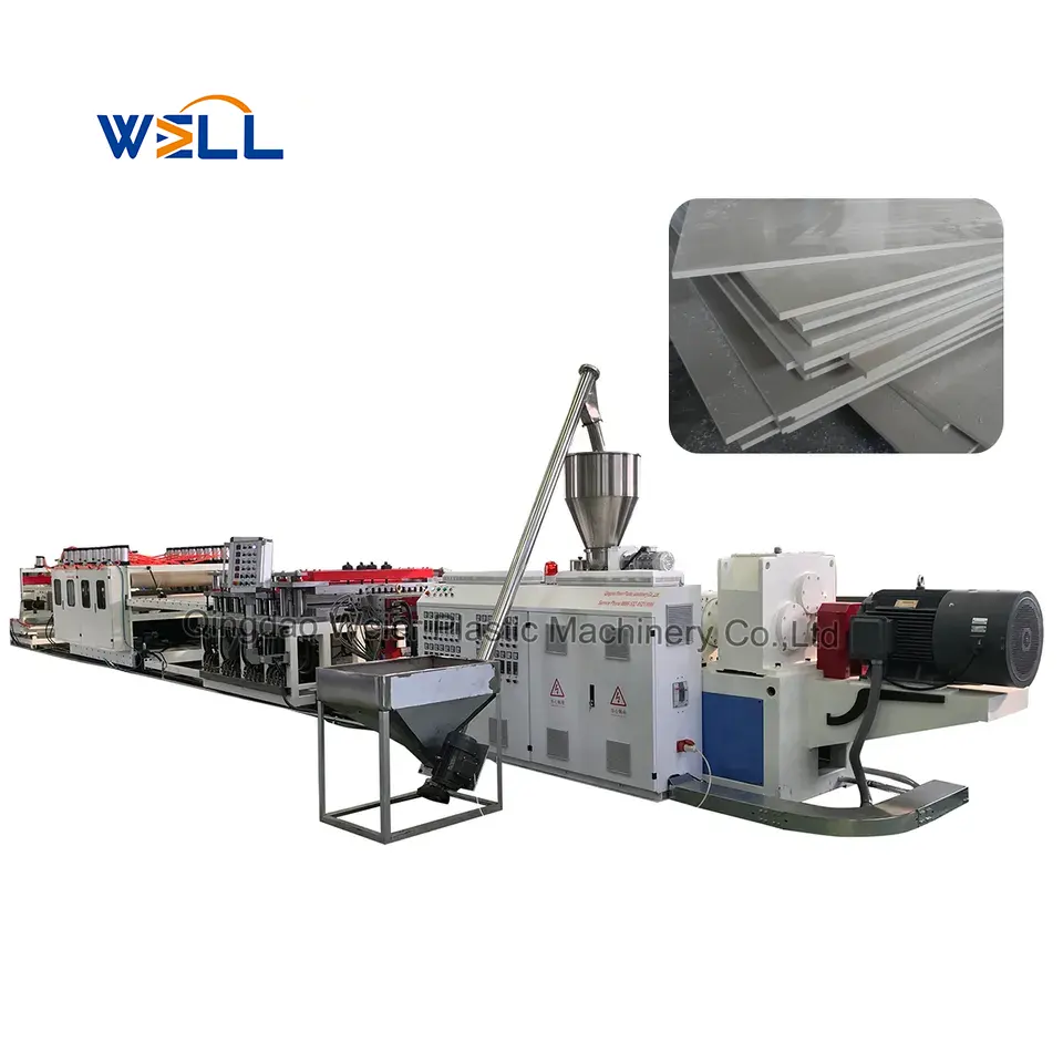 WPC PVC kabuk süpürgelik köpük levha ikiz vidalı ekstrüzyon üretim hattı makinesi