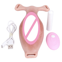 FAAK Culotte vibrante en silicone avec ouverture pénienne et stimulateur interne pour couples, femmes, usage solo, jouet portable pour sissy
