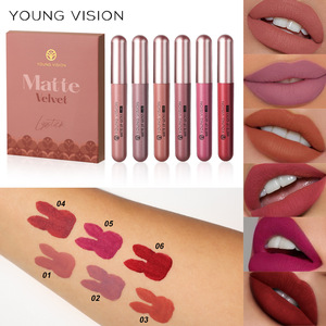 Young Vision Matte <b>Lip</b> Gloss Set 6 Colors Velvet Liquid Lipstick For Women Makeup - Product Image 2