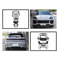 TEGARRY Kit de protection et de décoration complet de haute qualité pour pare-chocs avant en matériau PP pour Porsche Cayenne 2011-2016 100%