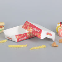 Barquettes jetables en papier de qualité alimentaire, résistantes, avec lamination mate, auto-formables pour fêtes, nachos, snacks, frites et maïs grillé