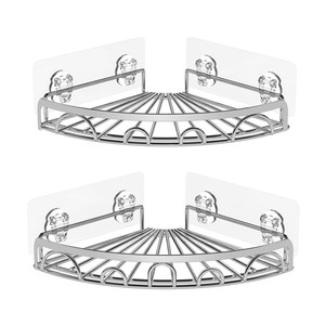 ANA Ensemble de rangement pour douche d'angle Étagère de rangement murale pour salle de bain en acier inoxydable - Product Image 1