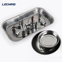 Plateau magnétique rectangulaire en acier inoxydable OEM DIY pour pièces et outils de réparation automobile
