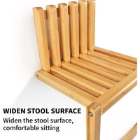 Tabouret pliant en bambou de loisirs moderne chaise de douche pliable murale tabouret à langer pour salle de bain salon chambre