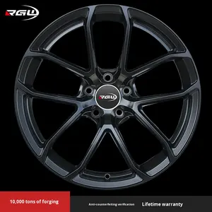 Rines Forjados RGW para Cayenne de 20, 21 y 22 Pulgadas, Aleación de Aluminio Estilo Nido de Pájaro, Negro Brillante con Borde Mecanizado - Product Image 3