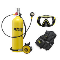 0.5L/1L/2L Aluminium Portable Mini Snorkel Lung Tank Set Plongée Oxygène Air Plongée Réservoir Cylindre Bouteille Équipement