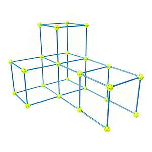 Kit de construction de tente-fort DIY, jouet STEM de construction en mousse pour enfants, construisez un <span class=keywords><strong>château</strong></span>, une tour ou une tanière pour la chambre ou le jardin - Product Image 4