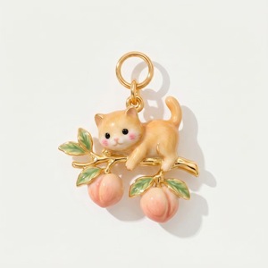 Taza <span class=keywords><strong>de</strong></span> té vintage, Gato siamés, Adorno <span class=keywords><strong>de</strong></span> bronce, Rayas azules y blancas, Gato blanco, Literario, Nicho, DIY, Collar, Colgante - Product Image 5