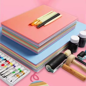 Plastic <b>Block</b> <b>Printing</b> Fabric Deluxe Kit Includes <b>Inks</b> Brayer Bench Hook Lino Handle Cutters Speedy-Carve Relief <b>Blocks</b> - Product Image 2