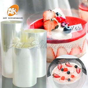AK 4.5 to 20 cm 10m Custom Clear Transparent PET Mousse Cake Collar Cake Decorating <strong>Acetate</strong> <strong>Roll</strong> Sheet for Bakery - Product Image 2