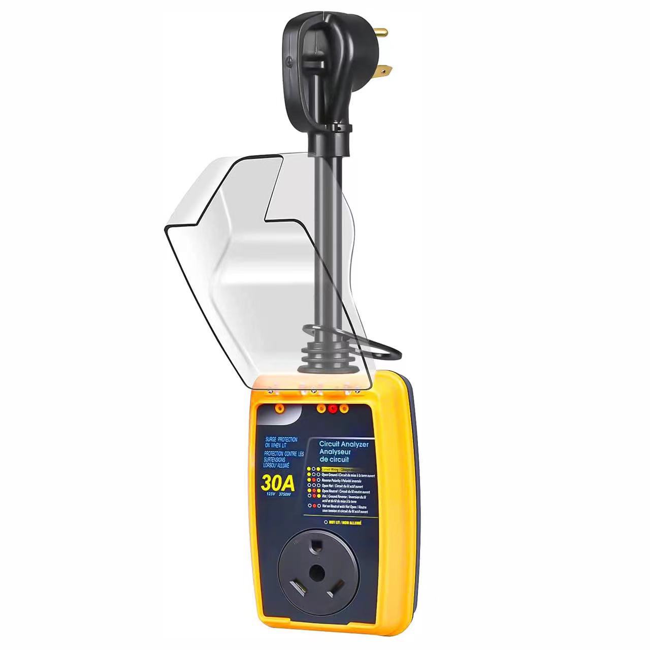 Новое поколение RV от перенапряжения переменного тока 30 Ампер с водонепроницаемым 2400 джоулей TT-30P RV предохранитель источника питания на колесах сетевой разъем питания Defender