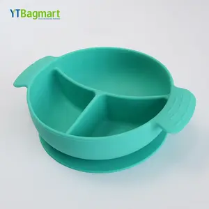 YTBagmart BPA मुक्त कार्टून बच्चे को खाना ट्रे प्लेटें कटोरा सेट गैर पर्ची बच्चा विभाजित सक्शन सिलिकॉन Placemat प्लेट