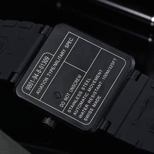 Hete Originele <span class=keywords><strong>Br</strong></span> Merk Sport Luxe Multifunctionele Mechanische Uurwerk Horloges Lederen Band Heren Ross Vierkante Horloges - Product Image 5