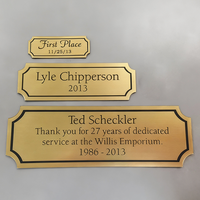 Plaque en laiton doré personnalisée avec logo, idéale pour cadeaux d'affaires, trophées et accessoires de récompense – Vente en gros à prix avantageux