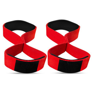 Latest Design Customizable Weightlifting Figure 8 Straps-Breathable Adjustable Anti-Slip High <b>Stretch</b> High Quality Custom Logo - Product Image 2