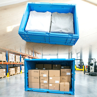Caisse en plastique pliable 600x400mm avec couvercle, caisse en plastique standard européenne, transport logistique, caisse pliable pour le transport