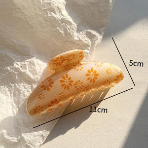 Pinza de Pelo Jumbo de Alta Calidad de 11 cm, Pinza de Pelo Personalizada para Niñas, Media Luna, Arco, Plástico, Pinza de Pelo Grande con Diseño de Mármol para Mujer - Product Image 6