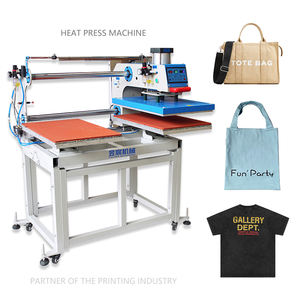 Mini presse à chaud automatique, <span class=keywords><strong>fer</strong></span> thermique 38*38cm, pression pneumatique, logo/étiquetage, transfert de chaleur sur le cou, la poitrine, plaque d'impression - Product Image 3