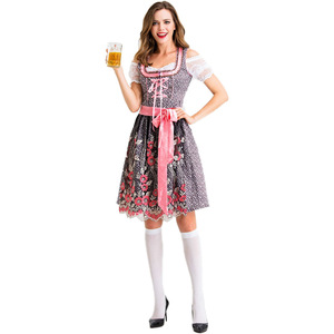 Costumes d'Halloween, Costumes d'Oktoberfest, Uniformes de <span class=keywords><strong>barman</strong></span> pour cosplay, Robes de serveuse de manoir pour femmes, Tenues de demoiselle d'honneur pour fêtes de carnaval - Product Image 6