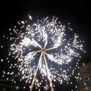 Système de tir de feux d'artifice de scène à double roue en forme de <span class=keywords><strong>soleil</strong></span>, fontaine pyrotechnique froide d'intérieur pour mariages et concerts - Product Image 3