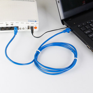 สายอีเธอร์เน็ตสีน้ำเงิน Cat6 30 ม. สายทองแดงบริสุทธิ์ หุ้มด้วยพีวีซี สายเชื่อมต่อเครือข่ายคอมพิวเตอร์ ไม่ป้องกันสัญญาณรบกวน ขั้วต่อชุบนิกเกิล - Product Image 2