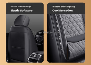 Fundas de Asiento de Coche de Cuero con Soporte Lumbar Integrado, Transpirables, Universales, para 5 Plazas, Compatibles con Citroën C3 <span class=keywords><strong>C4</strong></span> C5 Aircross Berlingo <span class=keywords><strong>Cactus</strong></span> - Product Image 5