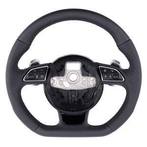 Lenkrad พวงมาลัยรถยนต์หนัง<span class=keywords><strong>แท้</strong></span>สำหรับรถ Audi RS7 S6 C7 A5 A4 B8 A6 - Product Image 1