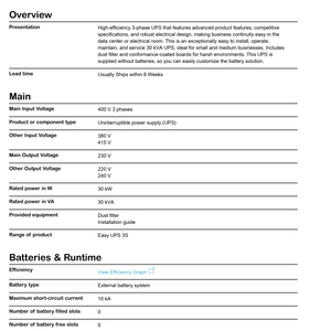 E3SUPS30K3I UPS en Línea Trifásico de Alta Eficiencia 30kVA 30kW 3:1, Fuente de Alimentación Ininterrumpida de 400V para Centros de Datos y Redes - Product Image 3
