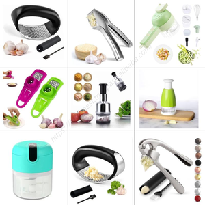 Presse-ail manuel tendance en acier inoxydable, brosse éplucheuse d'ail, accessoire de cuisine, vente en gros - Product Image 3