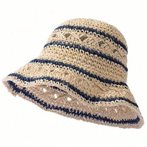 Conjunto de Bolso y Sombrero de Paja Tejida a Mano, con Visera, para Playa, Viajes, Pesca, Esquí, Ciclismo, Casual, Unisex, para Actividades al Aire Libre - Product Image 3