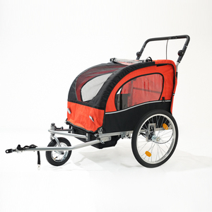 รถพ่วงจักรยานพับได้ รถเข็นเด็ก ล้อ 20 นิ้ว พร้อมแถบสะท้อนแสง โครงโลหะ รับน้ำหนักได้ 80 กก. รถพ่วงจักรยานสำหรับเด็กขนาดใหญ่ - Product Image 2