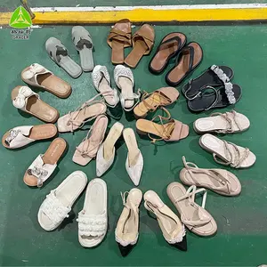 Stock Clearance Overruns Mix Stock Wholesale Casual Daily Life Ladies Cheaper Female Sandals Used Shoes In Stock