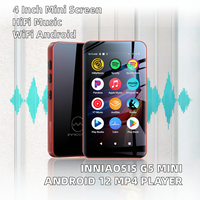 Mini lecteur de musique HiFi Android 12 avec écran de 4 pouces, 3+32 Go, en alliage de zinc, haut-parleur intégré, prend en charge GMS, WiFi, USB, DAC
