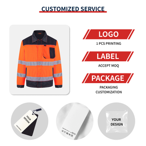 Áo khoác nỉ phản quang LED chất lượng cao, in logo tùy chỉnh, dành cho nam nữ, lớp 2, cỡ lớn, chất liệu polyester, áo bảo hộ - Product Image 4