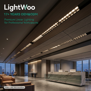 Lámpara de Techo LED Moderna con Rejilla, 5CCT Seleccionables, Acabado Blanco, para Oficina, Banco, Recepción, Muestra Gratis Disponible Ahora - Product Image 6