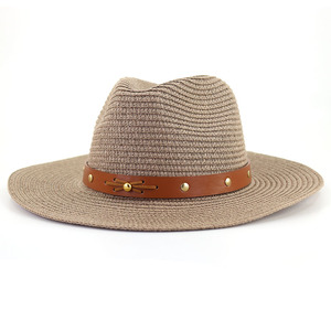 <span class=keywords><strong>2025</strong></span> mới đến mùa hè Mũ Fedora panama thời trang ngoài trời rộng vành bãi biển giấy rơm <span class=keywords><strong>hat</strong></span> - Product Image 3
