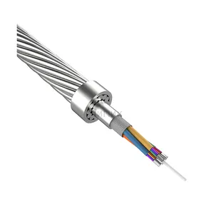 Optical Fiber 2 4 8 12 24 48 72 Core Price 500kv 24 Fibre Dwsm Optic Cable With Stranded Opgw Cable