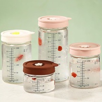 Produk Baru Siap Saji Stoples Kaca Bening 100ml 150ml 200ml 300ml Selai Madu Peach Glue Botol Kaca Segel Tutup Dengan Tutup