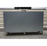 Bac de stockage d'aliments pour chevaux en acier galvanisé durable, grande capacité, pour fermes équestres et écuries, utilisation extérieure, Reeds HF06 49,3 kg 60x80x90 cm