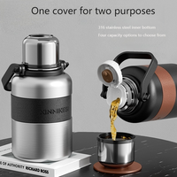 La bouilloire portable en acier inoxydable 316 de grande capacité (0,9 L/1,2 L/1,5 L) pour infuser le thé et maintenir au chaud est idéale.