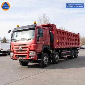 Camión Pesado SINOTRUK Howo T7 8x4 Euro 2 Diésel, 38 Toneladas, Transportador <span class=keywords><strong>de</strong></span> Contenedores, con Cámara Trasera, Volante a la Izquierda, Caja <span class=keywords><strong>de</strong></span> Cambios FAST, Usado - Product Image 1