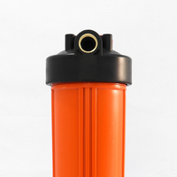 Boîtier de filtre à eau de 20 pouces, grande capacité, couleur orange, pour la filtration et la purification de l'eau domestique