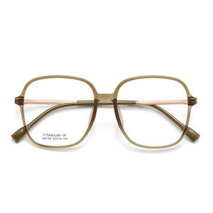 Montures de lunettes en titane IP M8146, monture rectangulaire complète, unisexe, verres en résine anti-UV, origine Danyang - Product Image 1