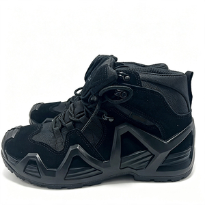 TSB07 Black Suede Cow Leather Middle Top <b>Hiking</b> <b>Boots</b> Durable Tactical Shoes Outdoor Training Footwear - Product Image 1