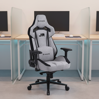 Chaise de jeu exécutive JR RACING JR-0154 avec revêtement, vérin à gaz 3 positions, accoudoirs réglables, pieds coniques, design moderne