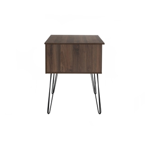 Sleek Walnut Finish SAMOS Working Desk Metal Frame Professional Computer Table for Home Office and Executive Study Room - Product Image 4