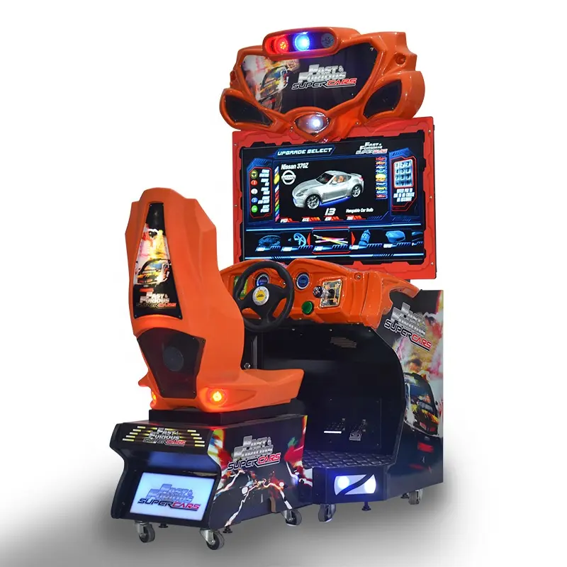 Mesin Game Arcade Mobil Balap, Dioperasikan Koin Panas, Mengemudi Video Game Mobil