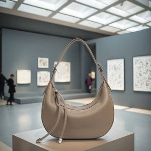 Sac demi-lune en cuir véritable Japon Deux sangles Classique Vintage Sac à bandoulière pour femmes Cuir de vachette de première qualité 2025 Designer - Product Image 1