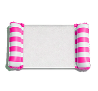 2 flotteurs gonflables rayés pour piscine, chaise longue pliable, hamac aquatique pour adultes, équipement de jeu aquatique d'été