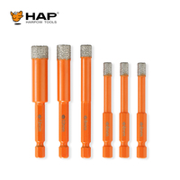 Harpow outils de perçage diamant brasé sous vide, mèches de forage marbre granit béton coupe-carrelage scie à trous